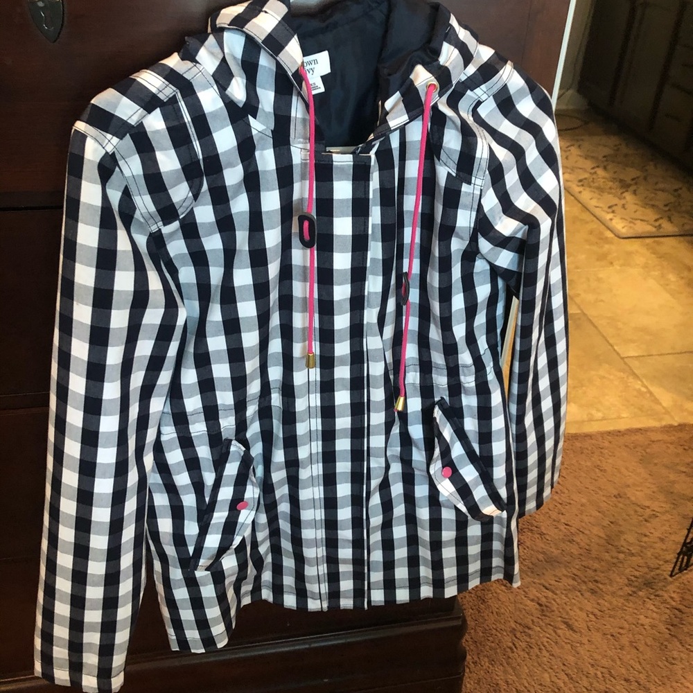 Crown and Ivy Navy Jacket With Pink Accents